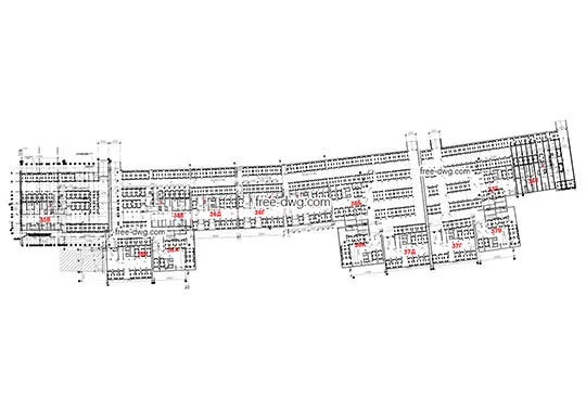 Схема подземного паркинга жилого комплекса - файл чертежа в формате DWG.