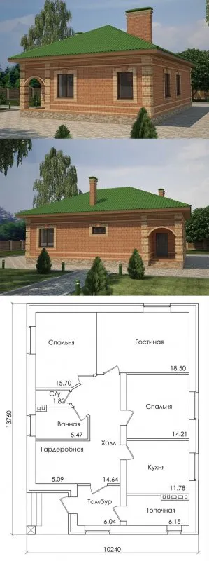План дома 100 м2 одноэтажный