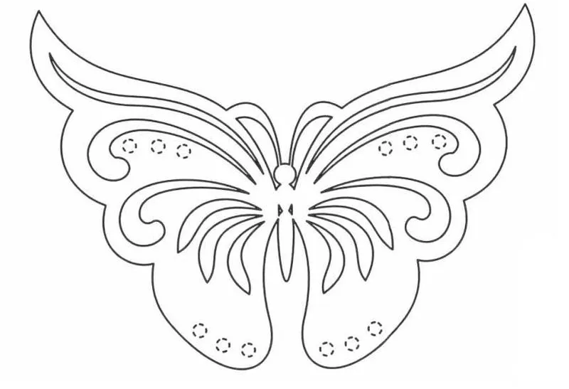 Ажурная бабочка из бумаги
