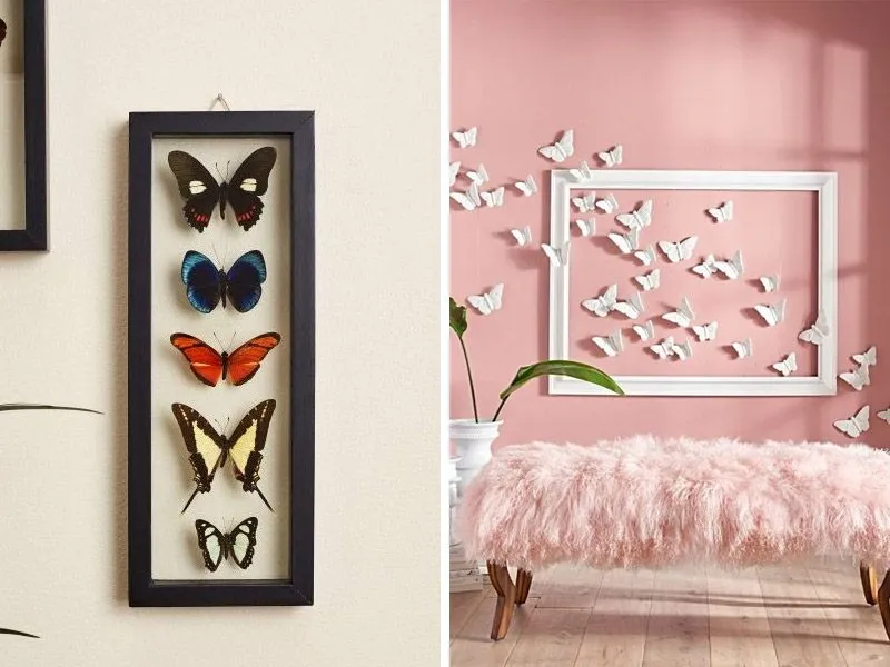 Композиции из бабочек на стену