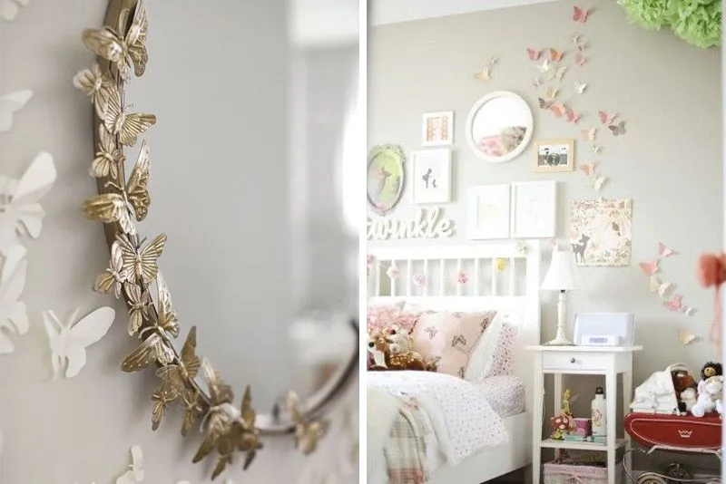 Бабочки на стену: фото в интерьере