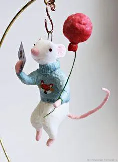 Мышка елочная игрушка