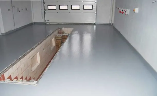 Пример гаража с наливным полом