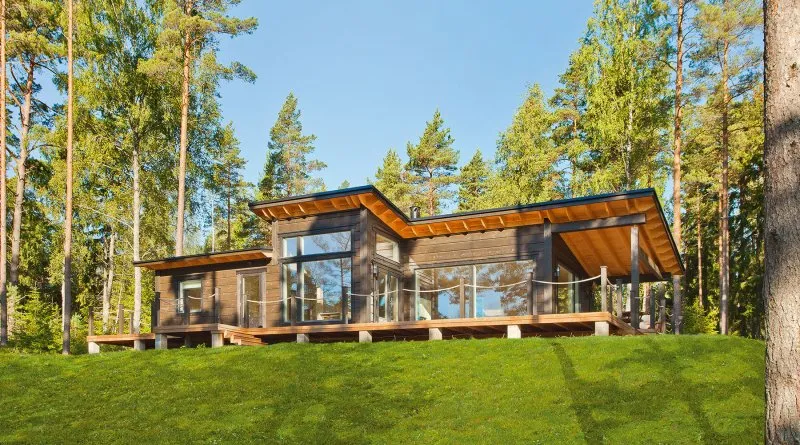 Финские дома с односкатной крышей проекты