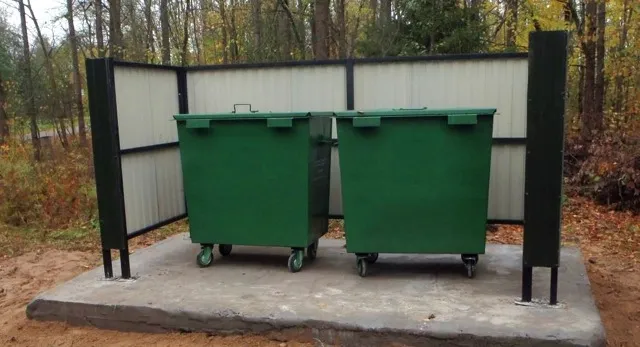 Размещение мусорного контейнера