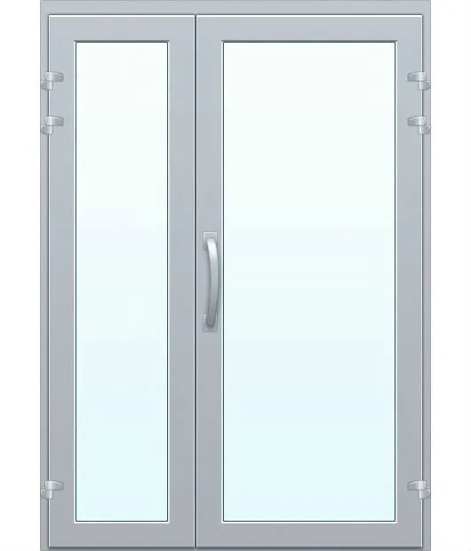 Штульповая дверь со сплошным стеклом