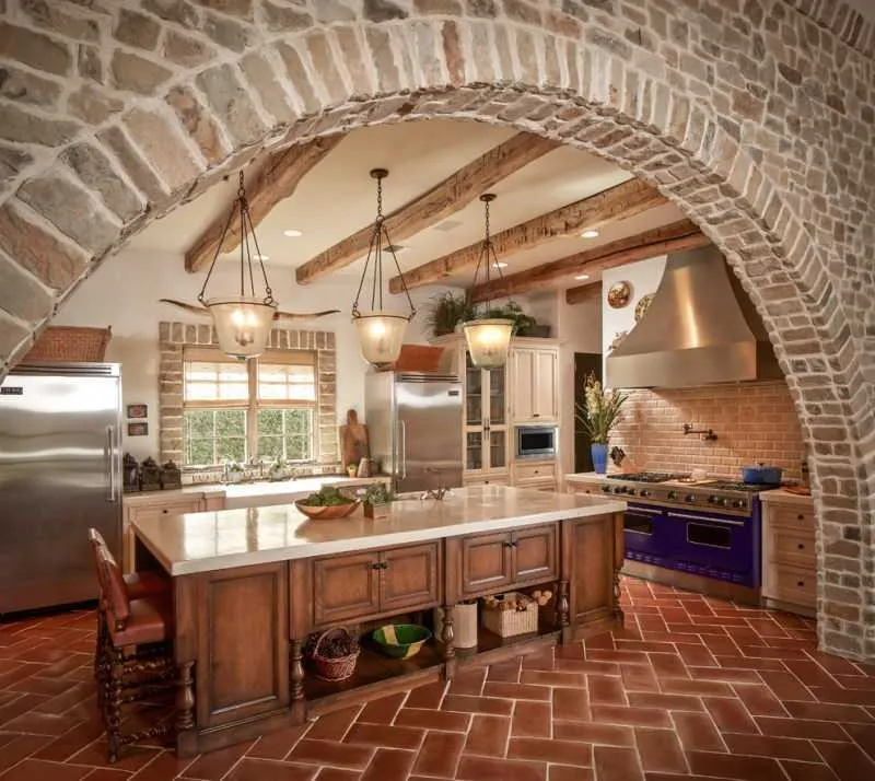 Кухня из камня: эксклюзивные варианты отделки стен в кухне. 150 фото идей дизайна кухни в современном стиле